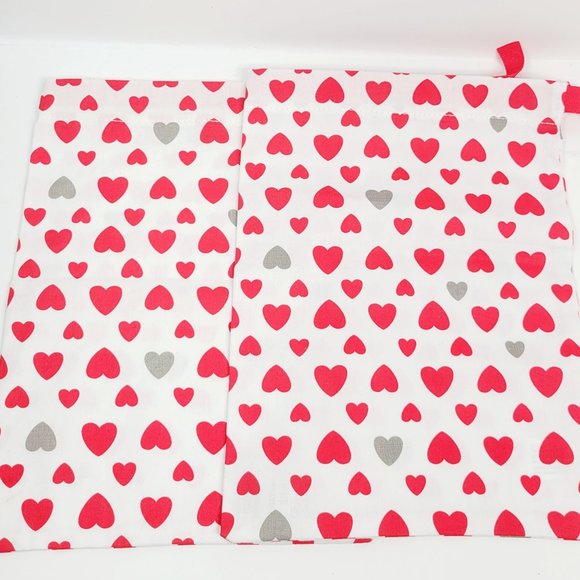 Bath & Body Works Gift-Cosmetic-Makeup Pouch Bag Hearts. 2 Set. - Picture 1 of 1